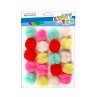 2. Craft With Fun Ozdoba Dekoracyjna Pompony Kolorowe 463479